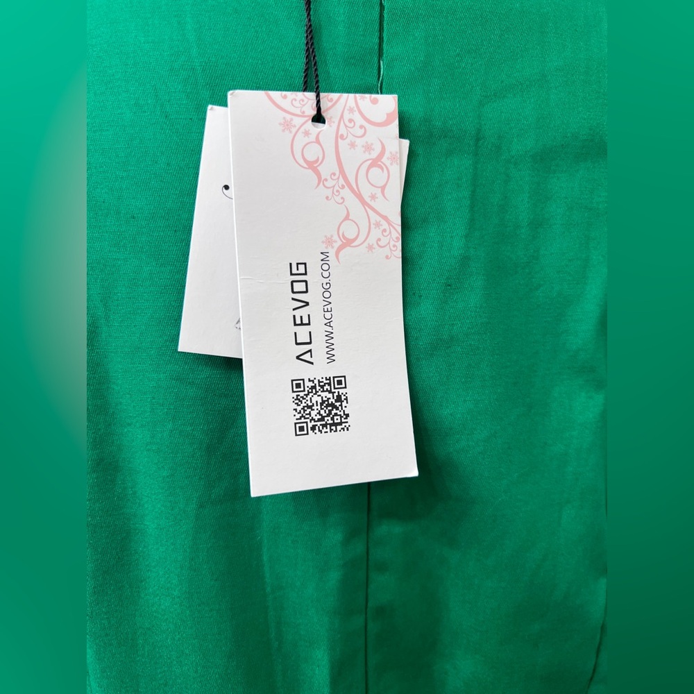 Acevog Green Dress size L - Picture 5 of 6